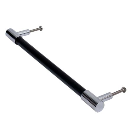 Black Silver Large Cylinder Glass Door Handles